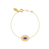 BRACELET AMETHYSTE DORÉ -  IRIS
