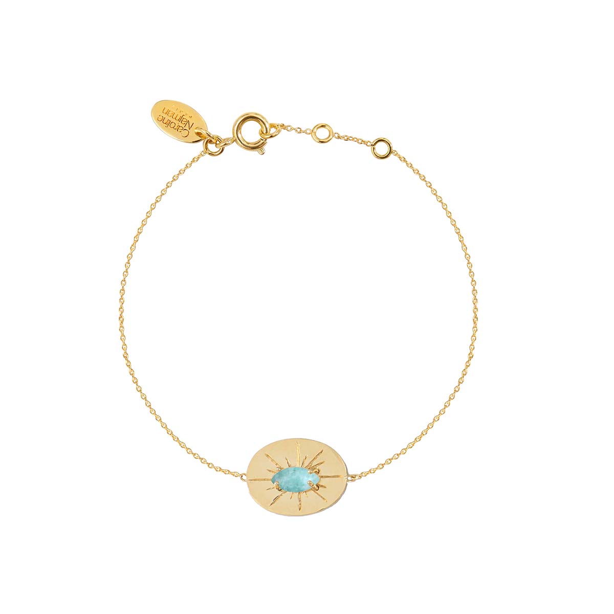 BRACELET AMAZONITE DORÉ -  IRIS