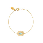BRACELET AMAZONITE DORÉ -  IRIS