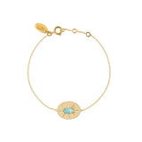BRACELET AMAZONITE DORÉ -  IRIS