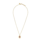 COLLIER AMETHYSTE DORÉ - IRIS