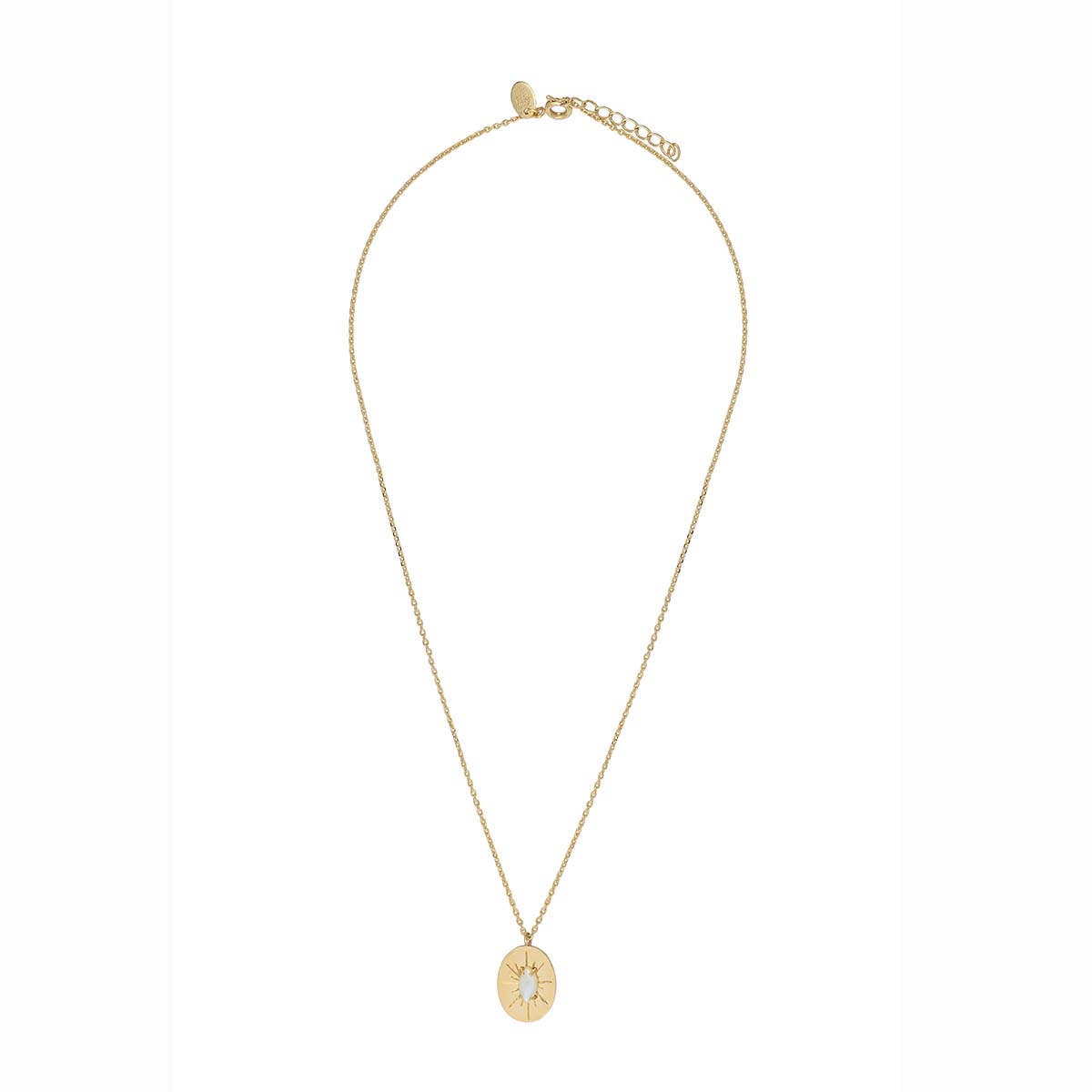 COLLIER NACRE BLANCHE DORÉ - IRIS