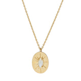 COLLIER NACRE BLANCHE DORÉ - IRIS