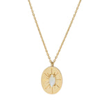 COLLIER NACRE BLANCHE DORÉ - IRIS