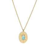 COLLIER AMAZONITE DORÉ -  IRIS