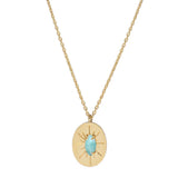 COLLIER AMAZONITE DORÉ -  IRIS