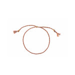 BRACELET CORDON GRIS/VIEUXROSE/BEIGE DORÉ - ISLA