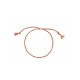 BRACELET CORDON GRIS/VIEUXROSE/BEIGE DORÉ - ISLA