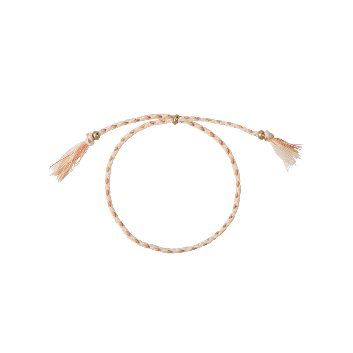 BRACELET CORDON ECRU/BEIGE DORÉ - ISLA