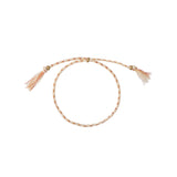 BRACELET CORDON ECRU/BEIGE DORÉ - ISLA