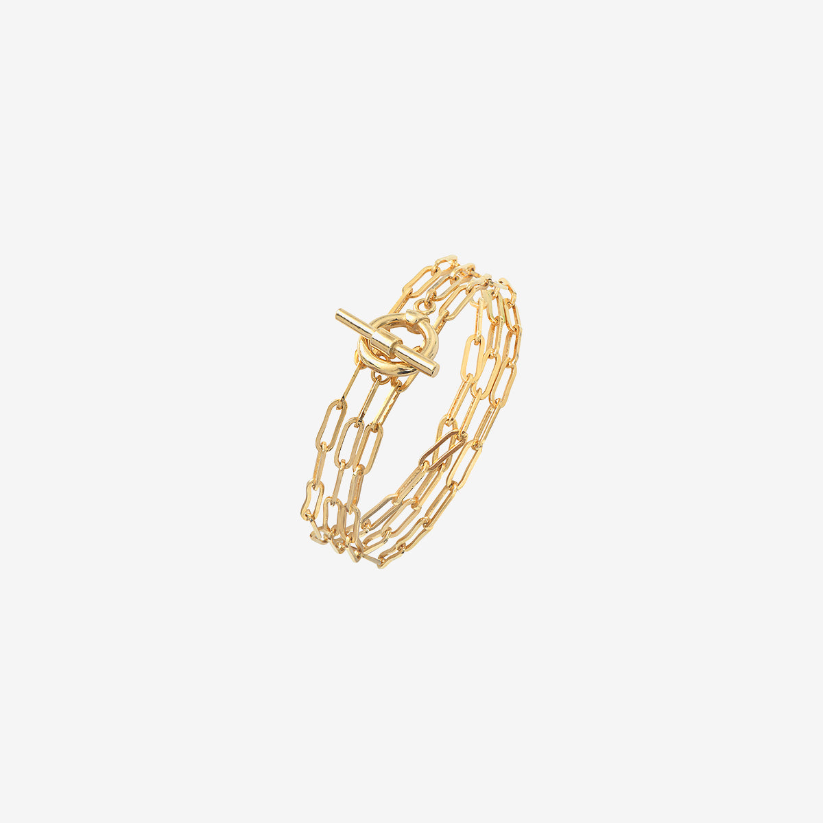 COLLIER / BRACELET 3 TOURS DORÉ - JANIS
