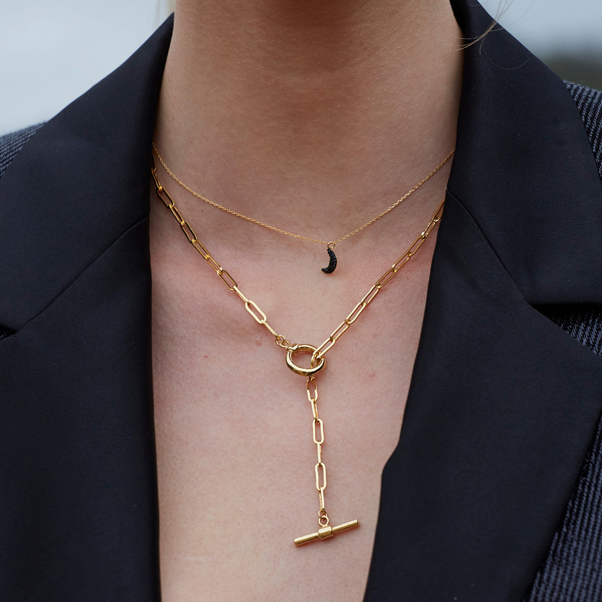 COLLIER / BRACELET 3 TOURS DORÉ - JANIS