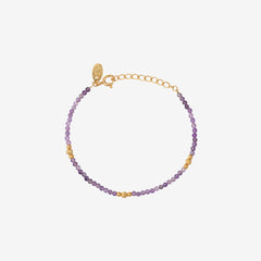 Bracelet doré améthyste - JERI