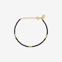 Bracelet doré spinelle noire - JERI