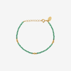 Bracelet doré agate verte - JERI