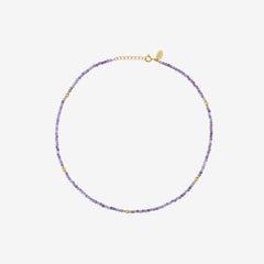 Collier doré améthyste - JERI