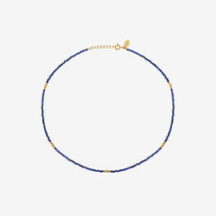 Collier doré lapis lazuli - JERI