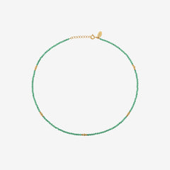 Collier doré agate verte - JERI