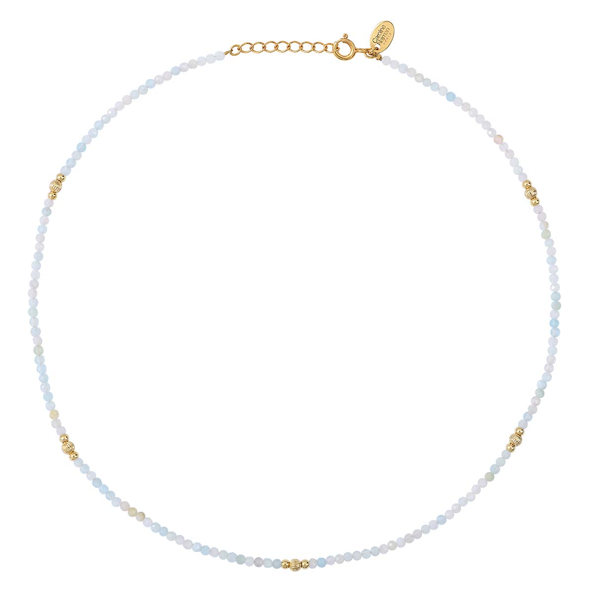 COLLIER MORGANITE DORÉ - JERI