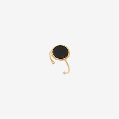 Bague onyx plaquée or - LADY