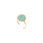 BAGUE AMAZONITE DORÉE - LADY