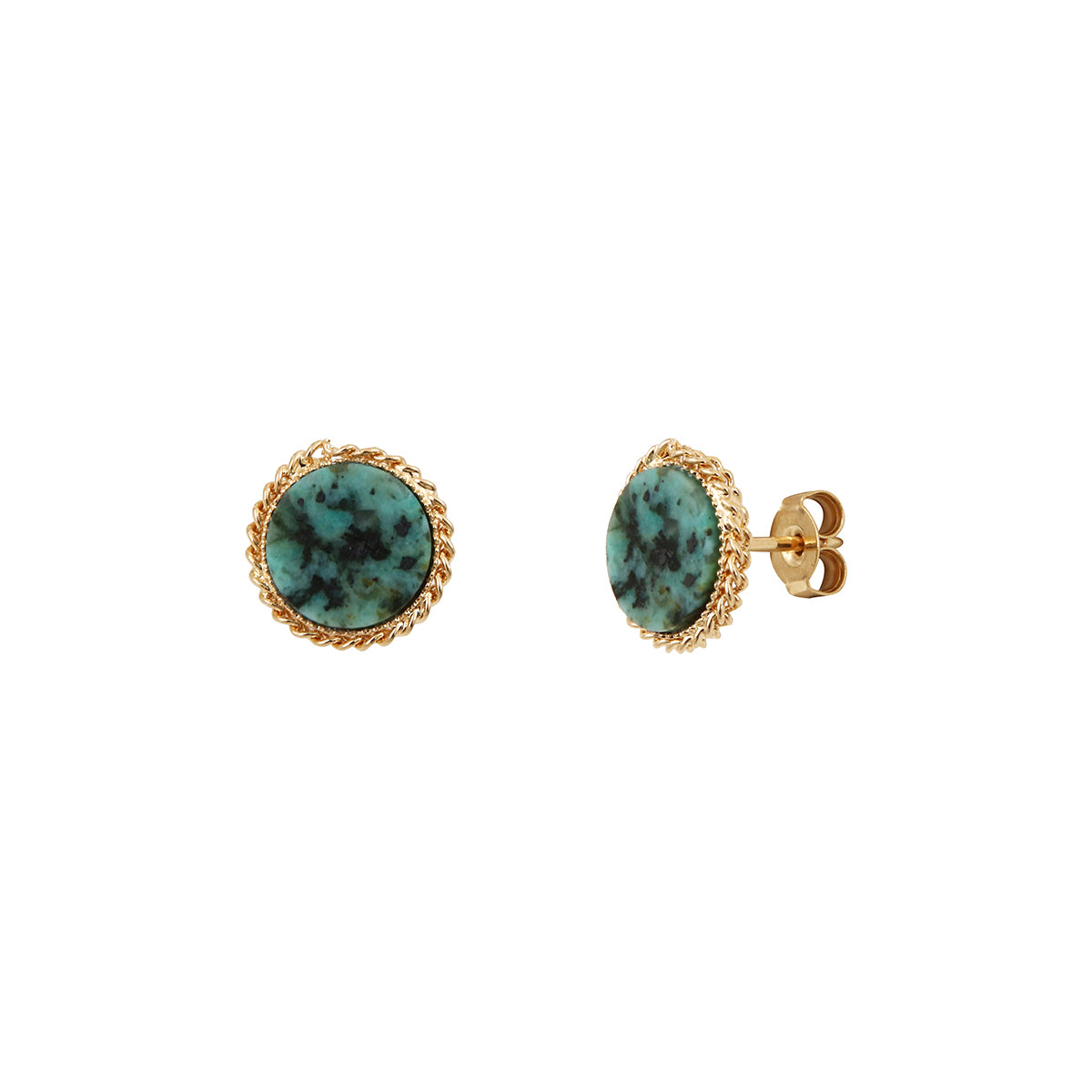 BOUCLES D'OREILLES LADY JASPE AFRICAIN