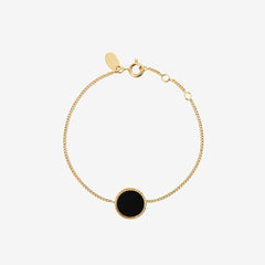 Bracelet doré onyx - LADY