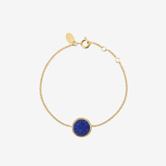 Bracelet doré lapis lazuli - LADY