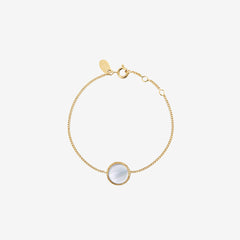 Bracelet doré nacre blanche - LADY