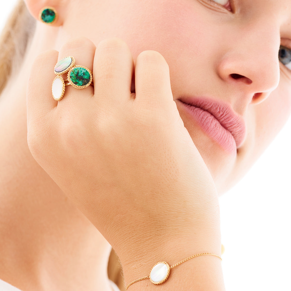 BAGUE LADY JASPE AFRICAIN