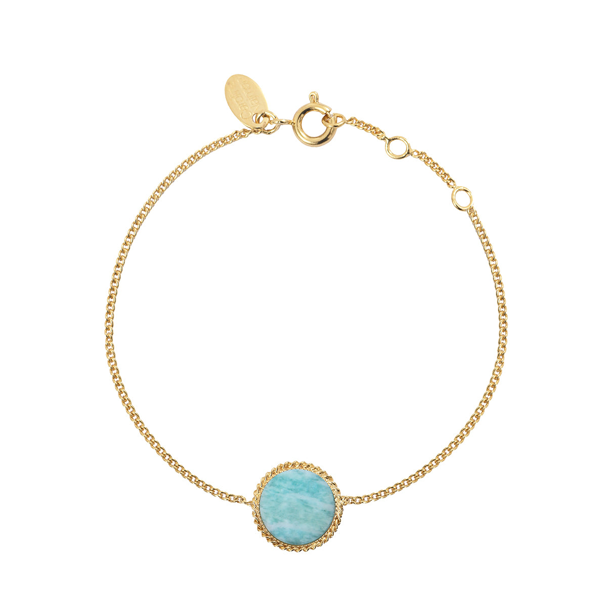 BRACELET AMAZONITE DORÉ - LADY