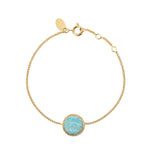 BRACELET AMAZONITE DORÉ - LADY