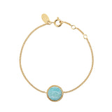 BRACELET AMAZONITE DORÉ - LADY