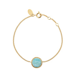 BRACELET AMAZONITE DORÉ - LADY