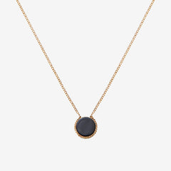 Collier doré onyx - LADY