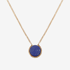 Collier doré lapis lazuli - LADY