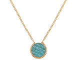 COLLIER AMAZONITE DORÉ - LADY