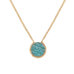 COLLIER AMAZONITE DORÉ - LADY