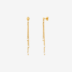Boucles d'oreilles dorées perle de culture blanche - MILADY