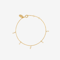 Bracelet doré perle de culture blanche - MILADY