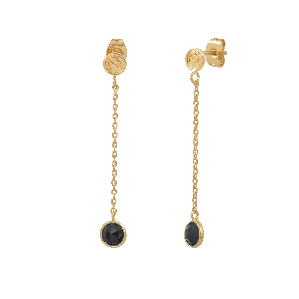 BOUCLES D'OREILLES LONGUES MOOREA ONYX
