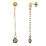 BOUCLES D'OREILLES LONGUES MOOREA QUARTZ FUME