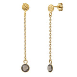 BOUCLES D'OREILLES LONGUES MOOREA QUARTZ FUME