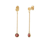 BOUCLES D'OREILLES LONGUES MOOREA GRENAT