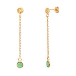 BOUCLES D'OREILLES LONGUES MOOREA CHRYSOPRASE