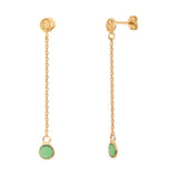 BOUCLES D'OREILLES LONGUES MOOREA CHRYSOPRASE
