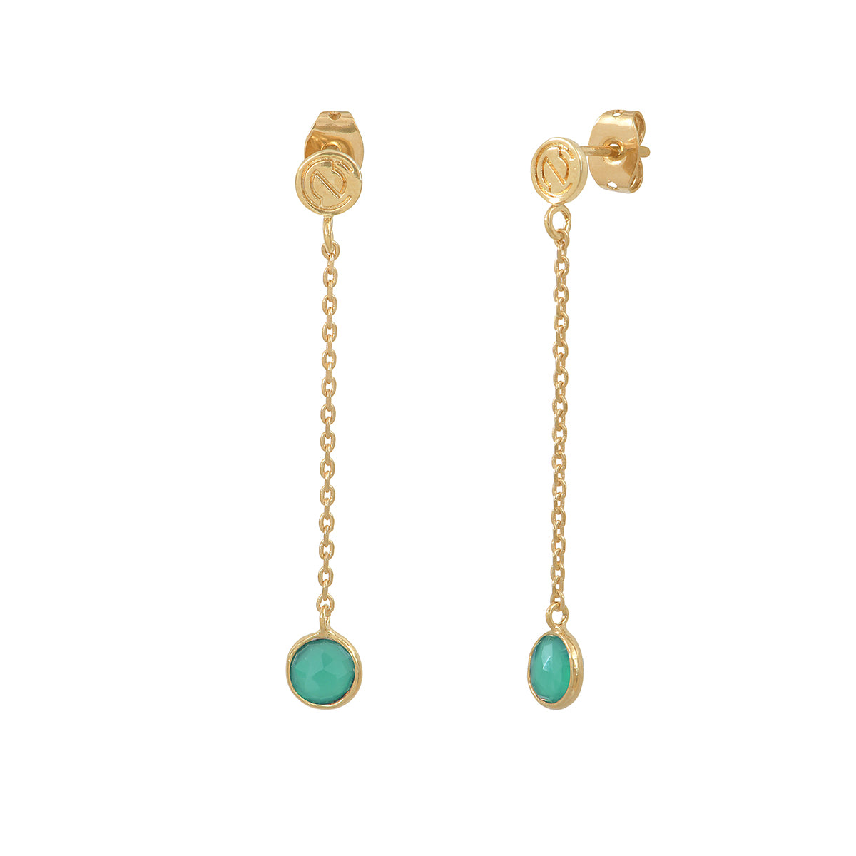 BOUCLES D'OREILLES LONGUES MOOREA QUARTZ VERT