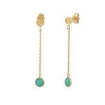 BOUCLES D'OREILLES LONGUES MOOREA QUARTZ VERT