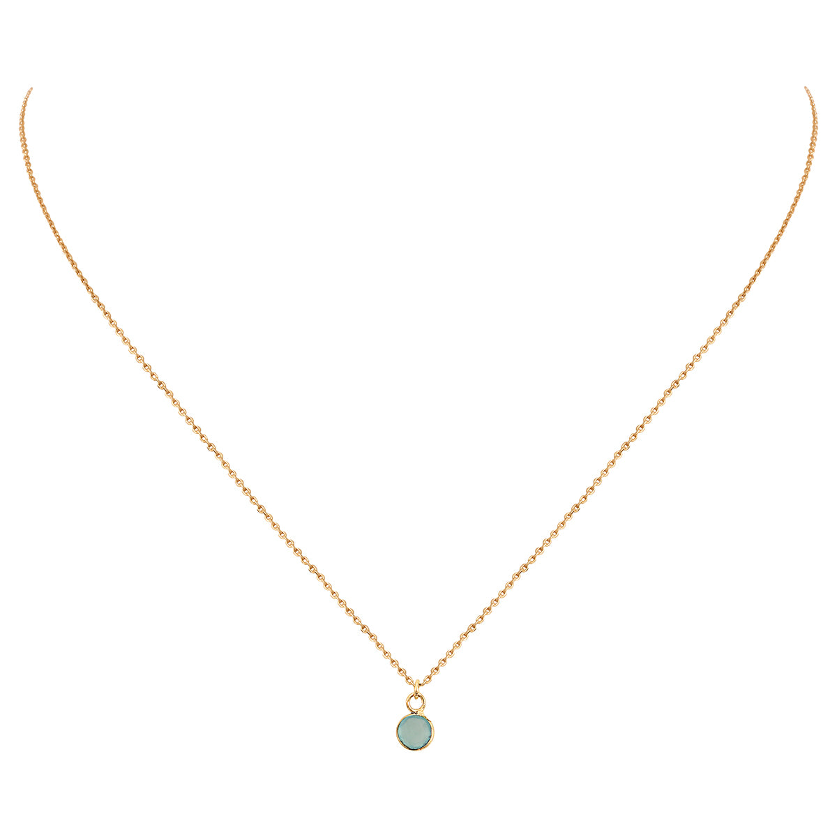 COLLIER MOOREA CALCEDOINE BLEUE