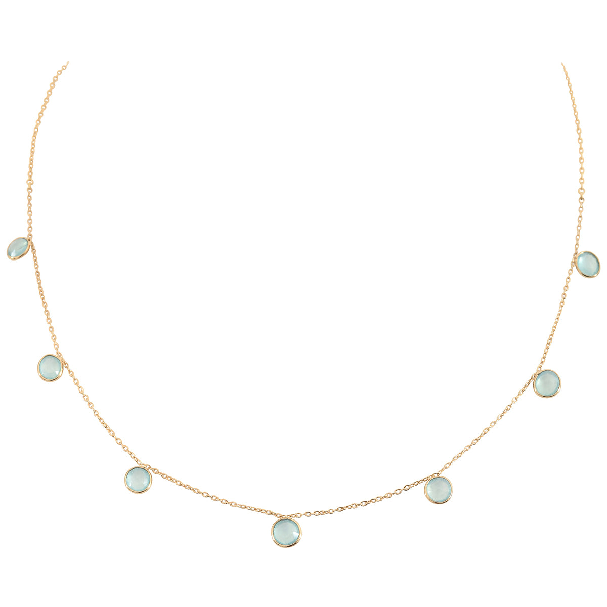 COLLIER MULTI MOOREA CALCEDOINE BLEUE